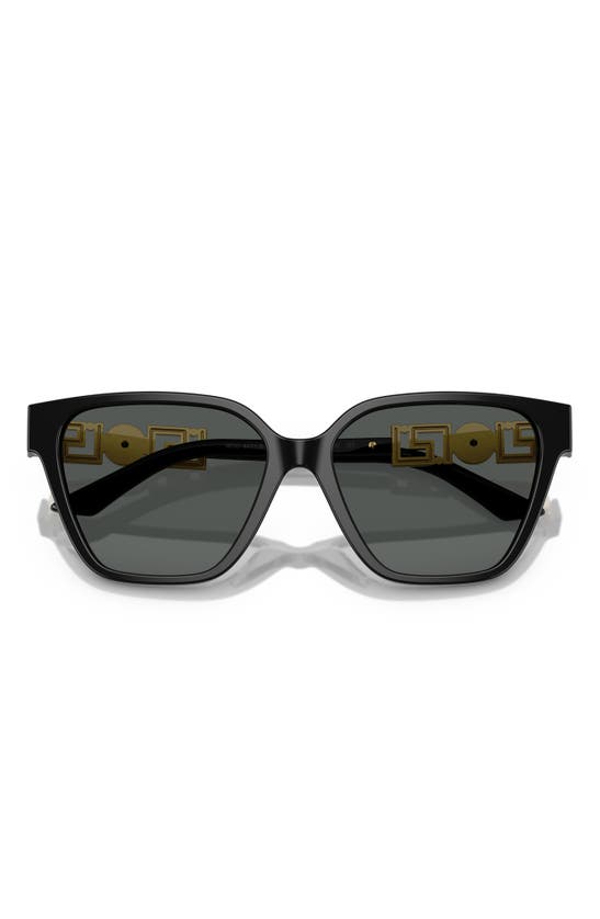 Shop Versace 56mm Butterfly Sunglasses In Black