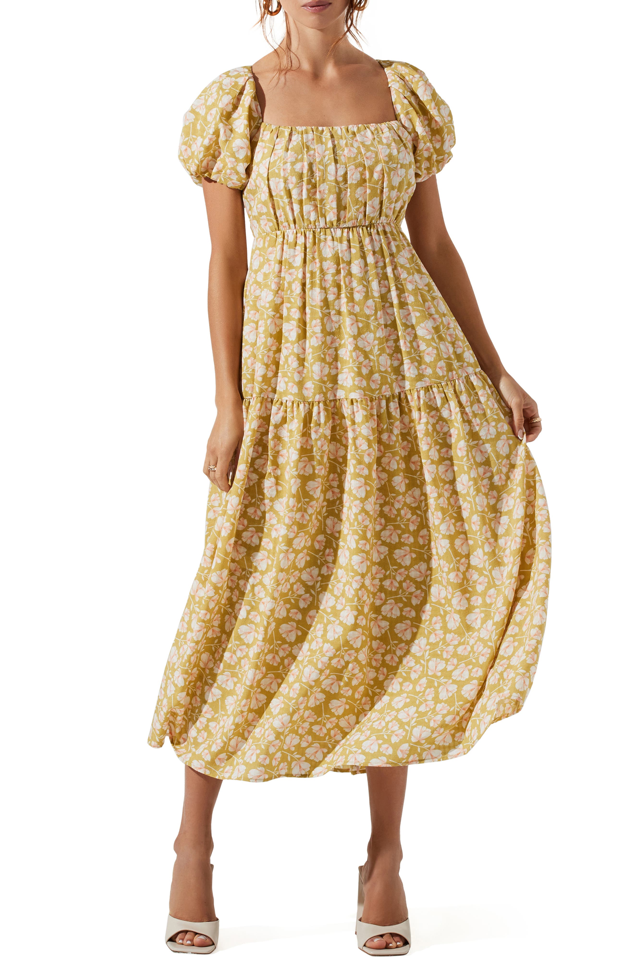 ASTR the Label Puff Sleeve Floral 