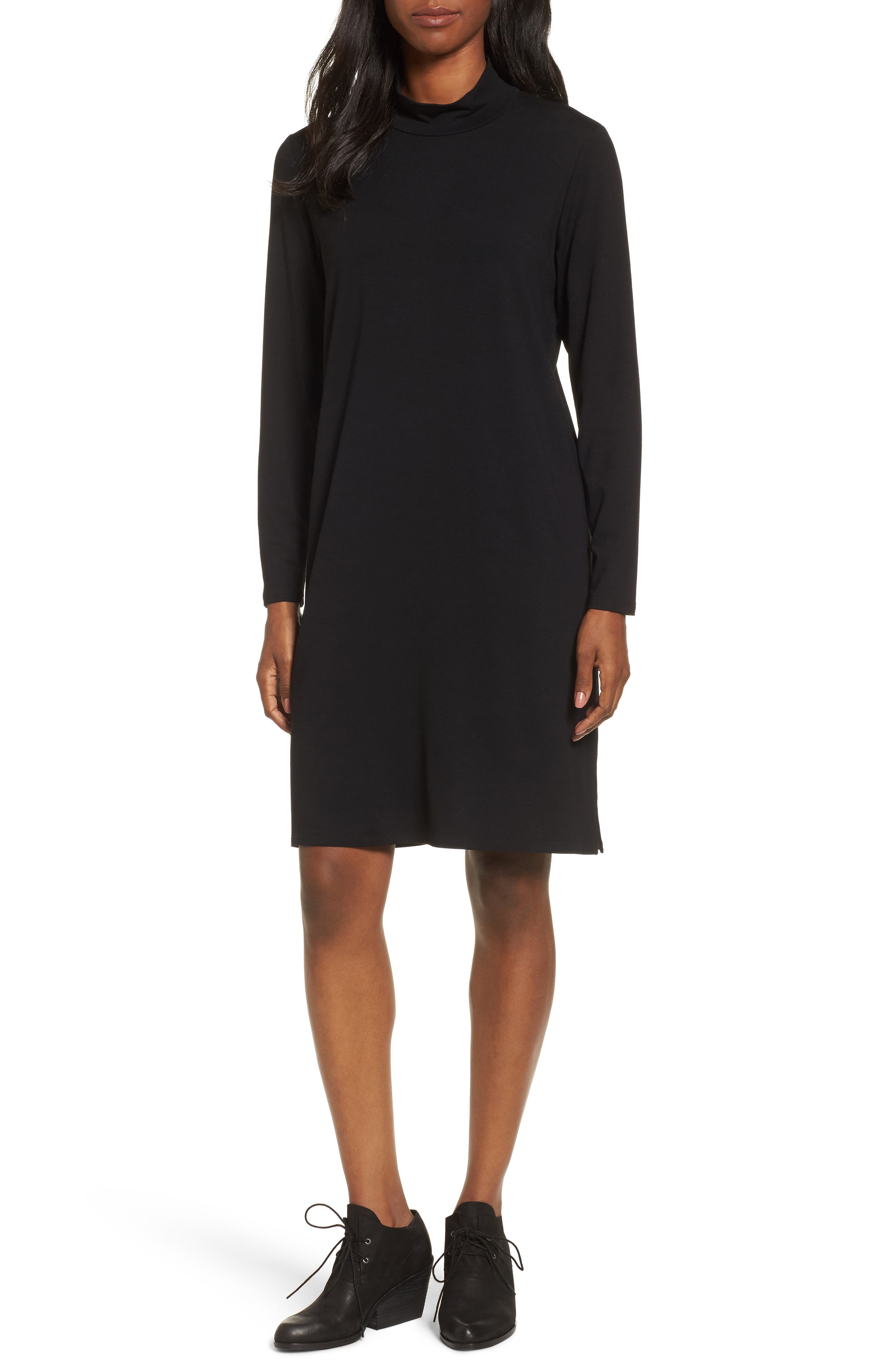Eileen Fisher Mock Neck Shift Dress Nordstrom