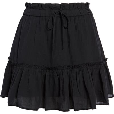 Bp. Tiered Ruffle Miniskirt, Black