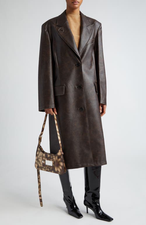 Acne Studios Ovittor Faux Leather Coat Brown at Nordstrom, Us