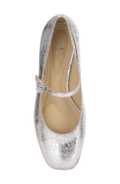 Jessica Simpson Women's Treen Block-heel Mary Jane Pumps In Silver