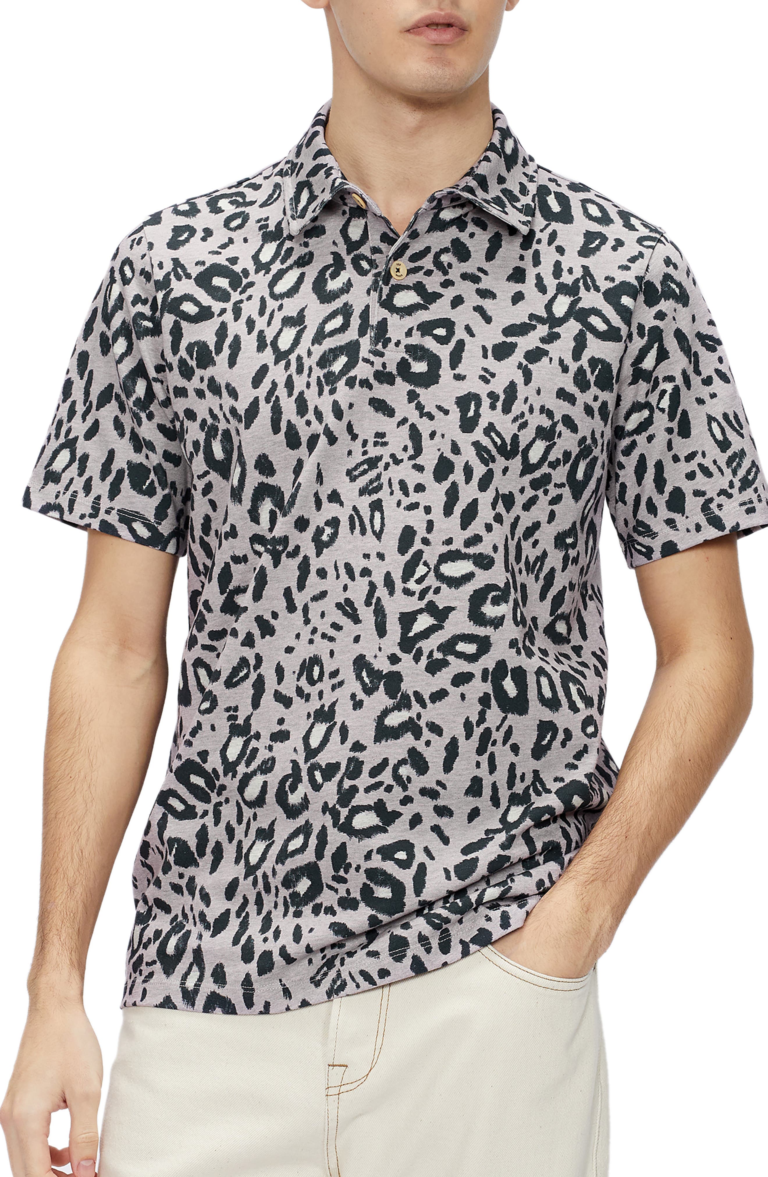 tiger print polo