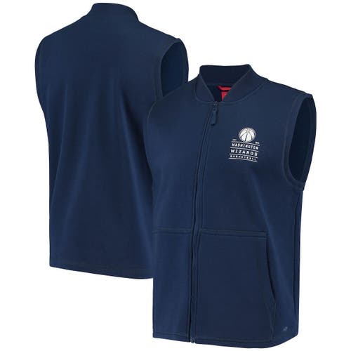 Le Coq Sportif Men's Navy Washington Wizards Landy Full-Zip Vest