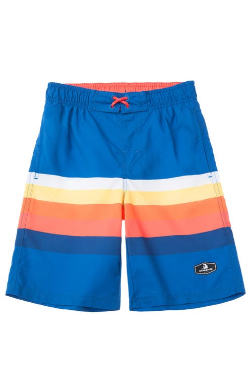 Rokka&rolla Kid's Swim Trunks With Mesh Lining And Upf 50+ Protection In Tropical Burst