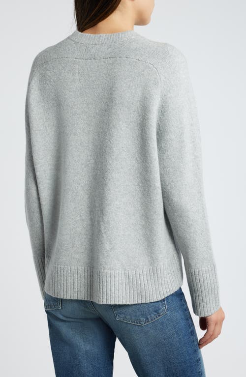 Shop Treasure & Bond Crewneck Raglan Cotton Blend Sweater In Grey Heather