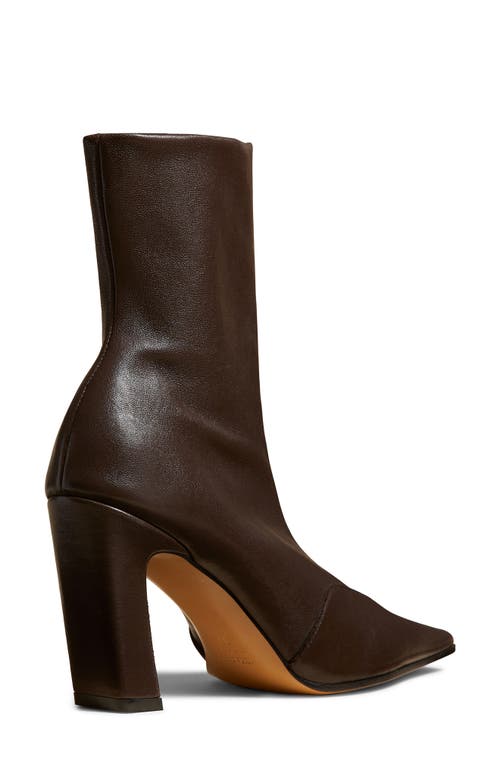 Khaite Nevada Square Toe Bootie In Dark Brown