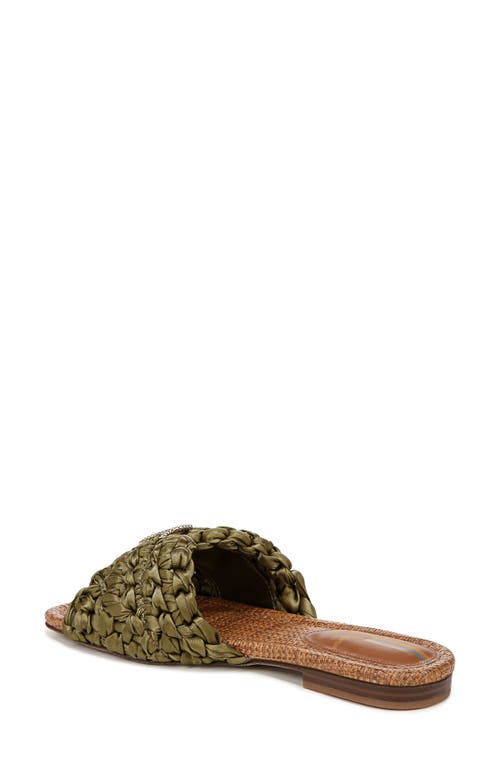 Sam Edelman Bridget Slide Sandal Moss Green Ribbon In Wild Moss