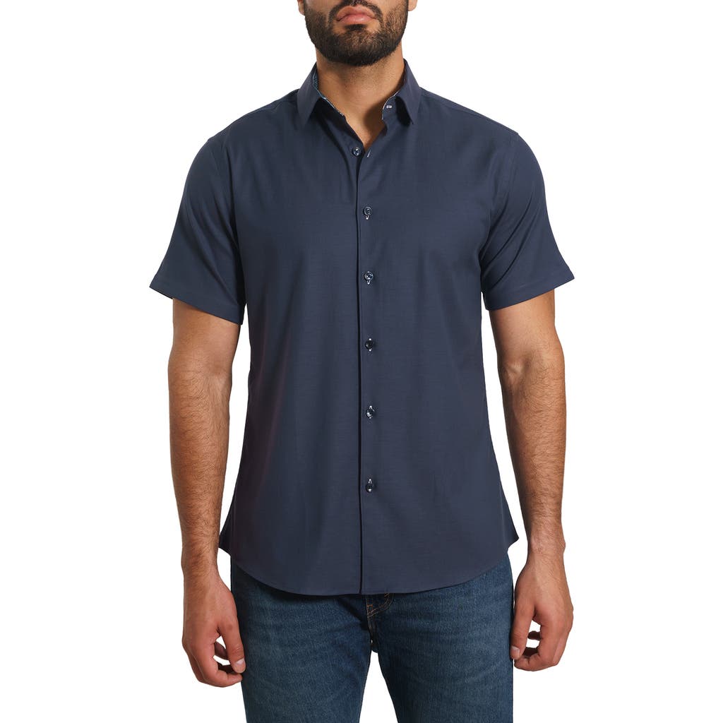 Jared Lang Men's Point Collar Shirt In Navy