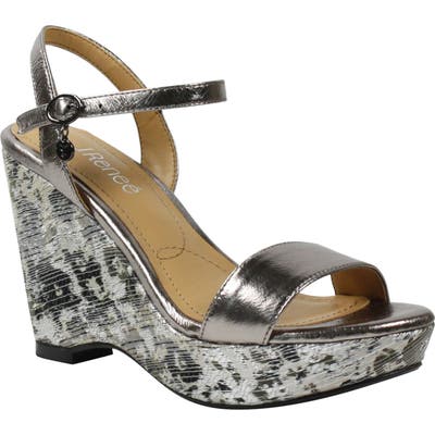 J.renee Sharbel Wedge Sandal, Metallic