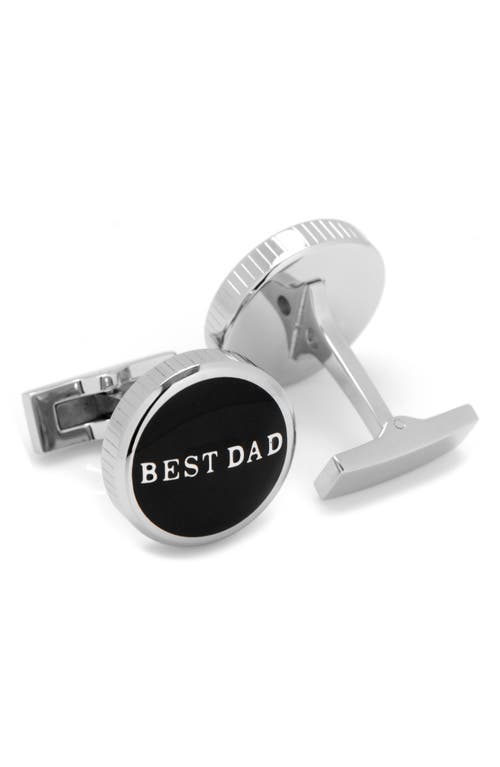 Cufflinks, Inc . Best Dad Cuff Links In Silver/black