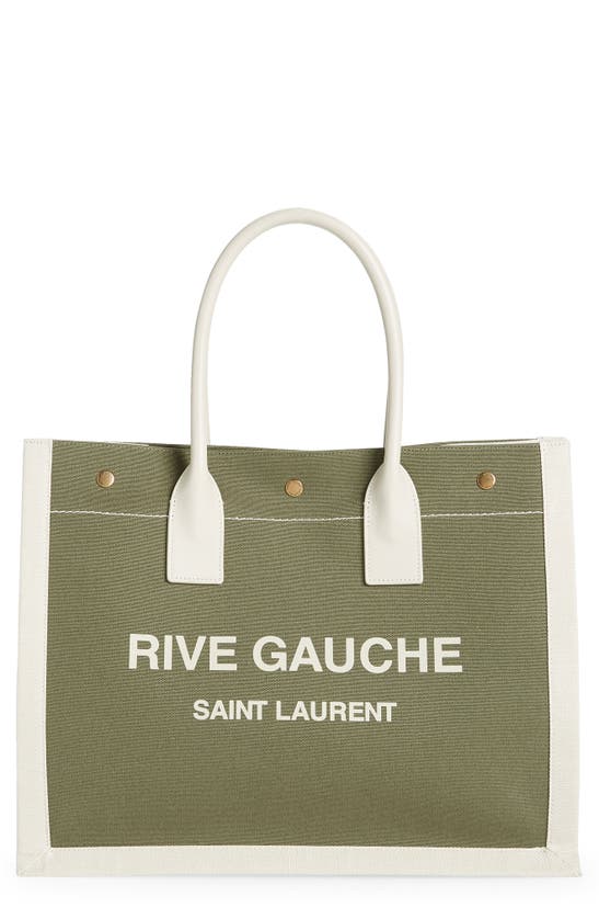 Saint Laurent Rive Gauche Tote Bag in Green