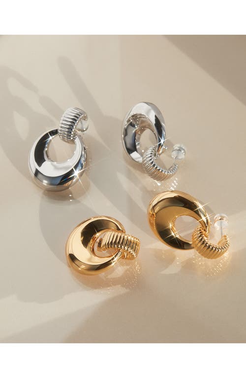 Luv Aj Remy Doorknocker Hoop Earrings In Silver