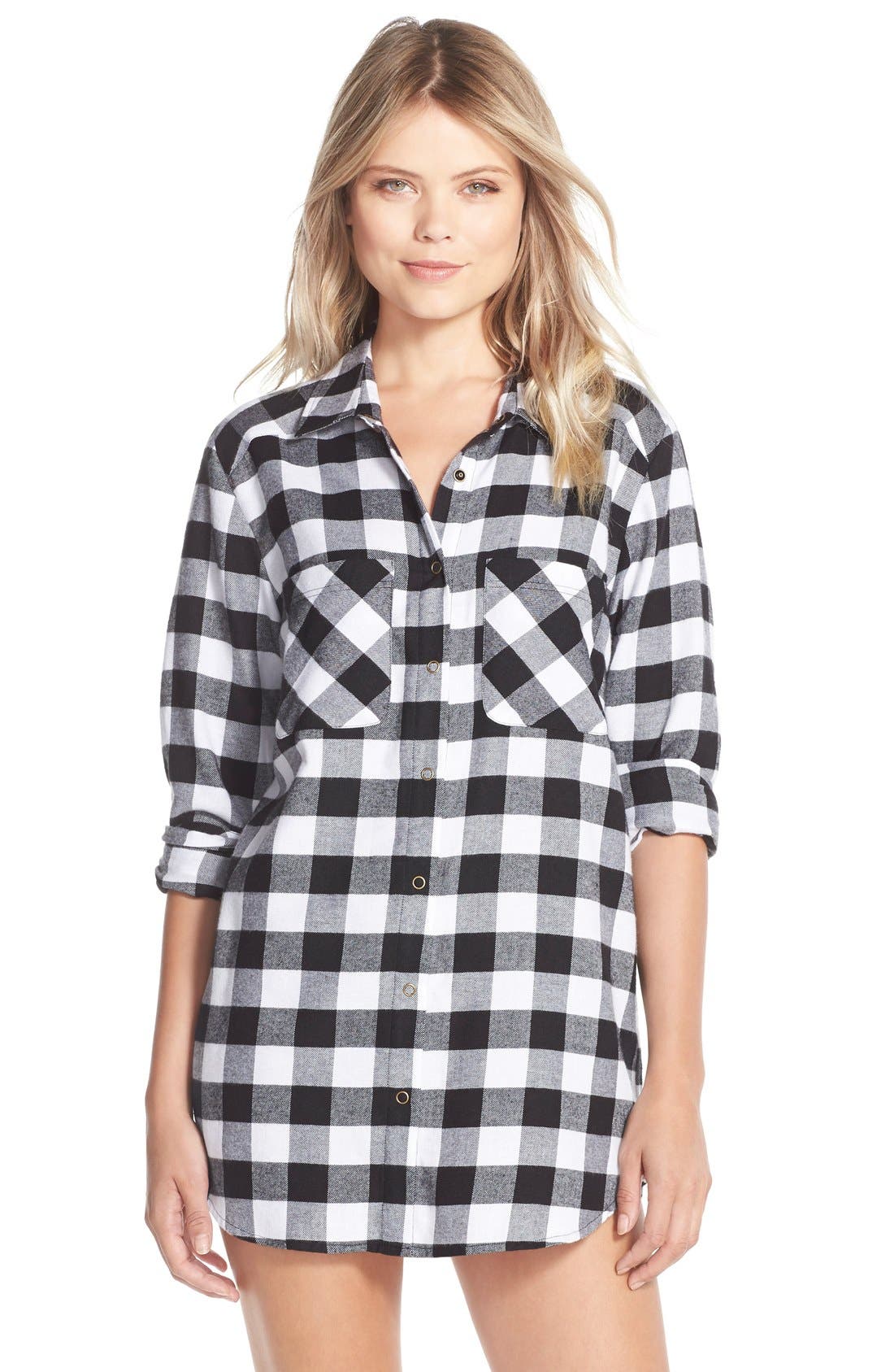 Make + Model Flannel Nightshirt Nordstrom