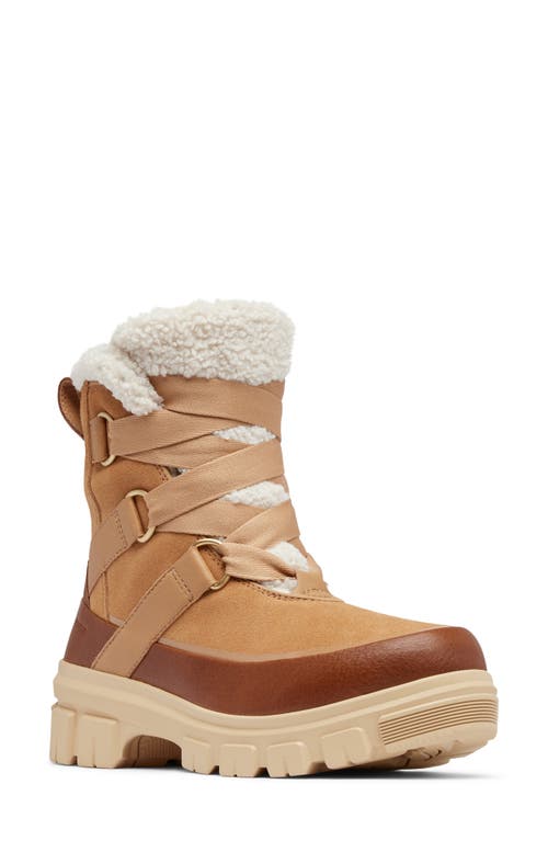 Sorel Tivoli V Faux Shearling Waterproof Boot In Tawny Buff/ceramic
