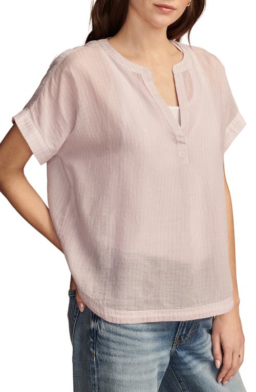 Shop Lucky Brand Stripe Dolman Sleeve Pullover Top In Diffused Orchid Stri