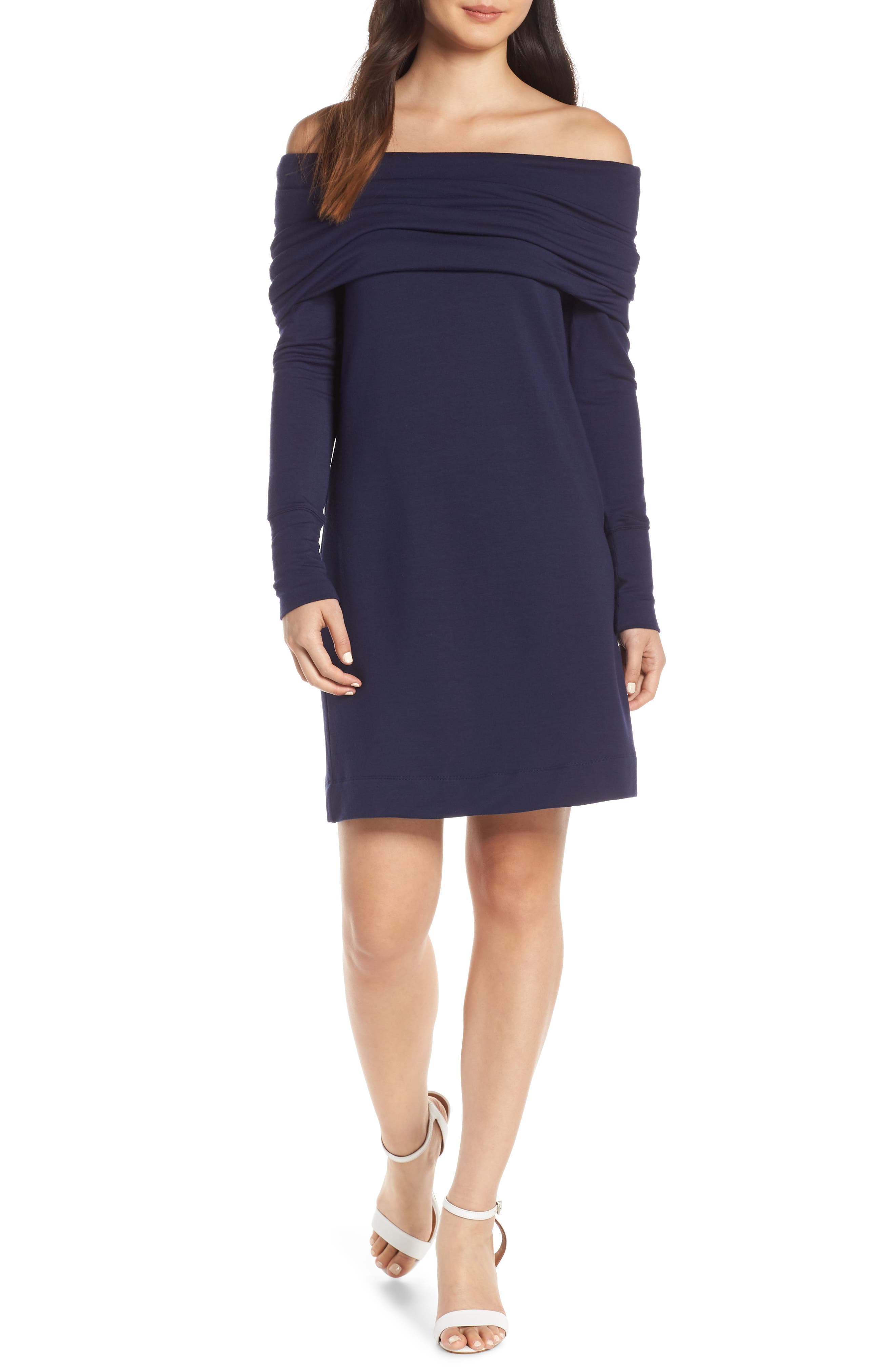 Lilly Pulitzer Belinda Off The Shoulder Banded Dress, Blue