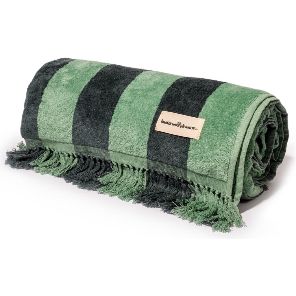 Shop Business & Pleasure Business And Pleasure Co Holiday Fringe Beach Towel In Green