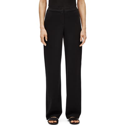 Eileen Fisher Straight Leg Ankle Pants, Black