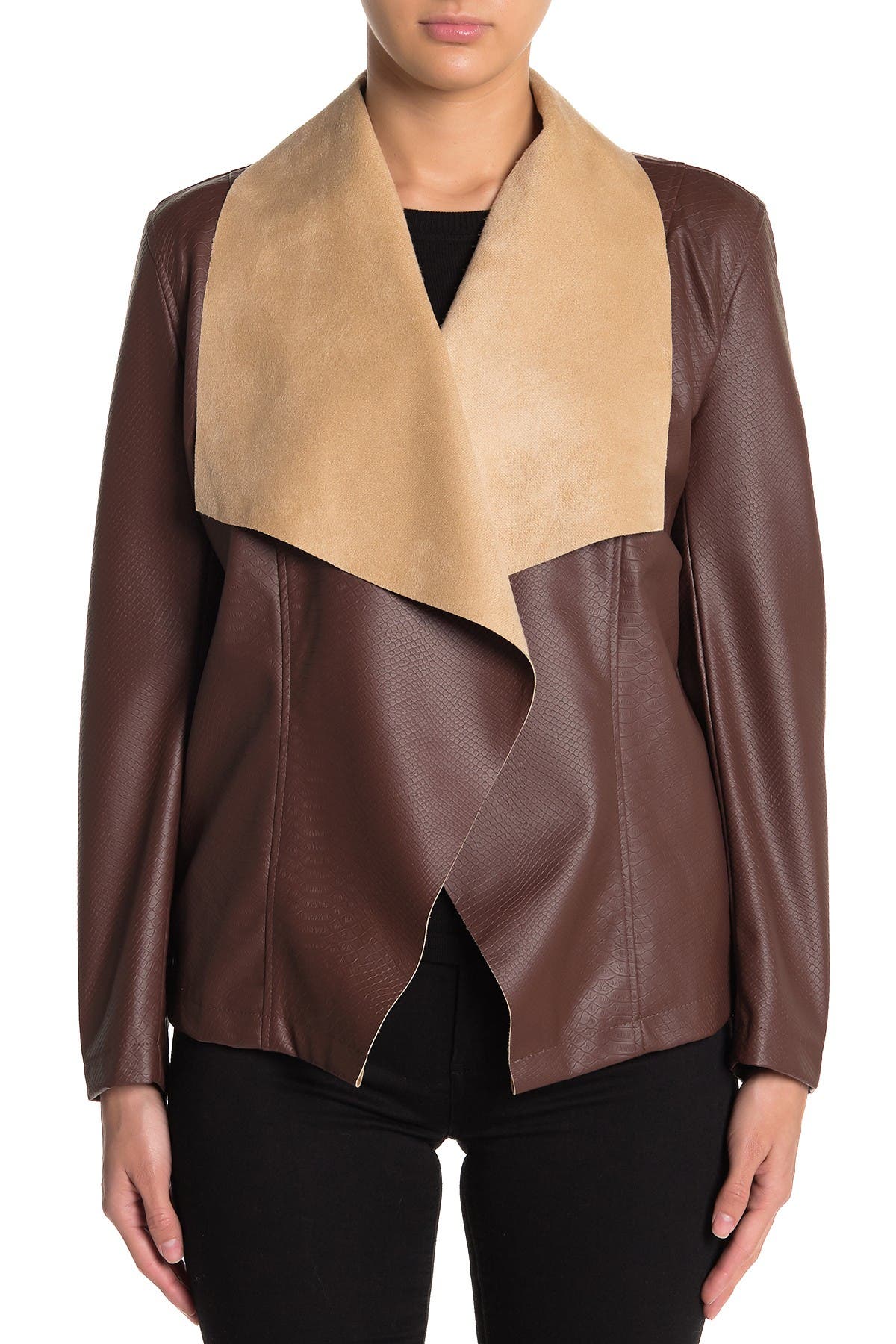 Tahari Faux Leather Moto Jacket Nordstrom Rack