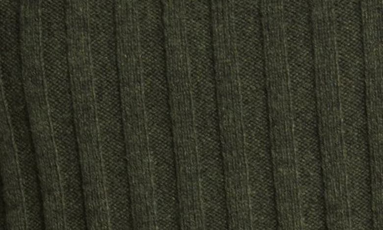 Madewell Mock Neck Crop Sweater In Heather Dark Forest