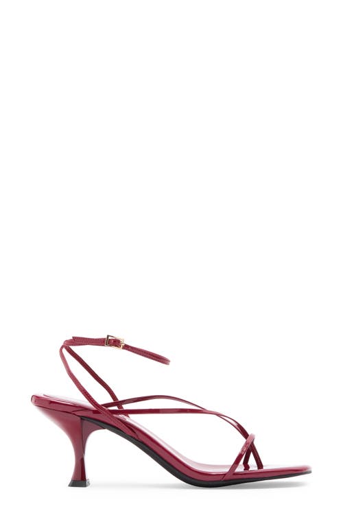 Jeffrey Campbell Leeda Ankle Strap Sandal In Cherry Red Patent