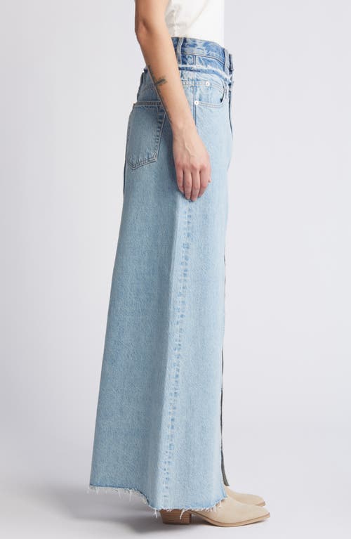 SLVRLAKE SLVRLAKE RE-WORK DALLAS DOUBLE HIGH WAIST ORGANIC COTTON DENIM MAXI SKIRT