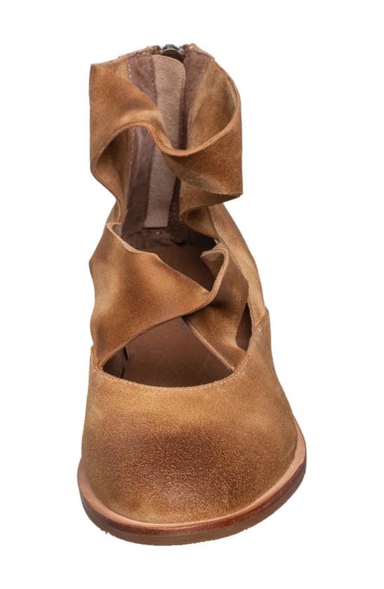 Antelope Lalana Strappy Flat In Taupe Suede