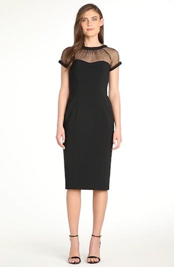 Maggy london store sheer illusion dress