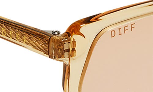Diff Vera 55mm Geometric Sunglasses In Honey Crystal