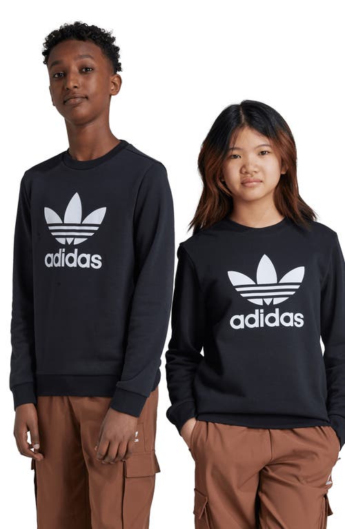 Shop Adidas Originals Adidas Kids' Trefoil Graphic Sweatshirt In Black