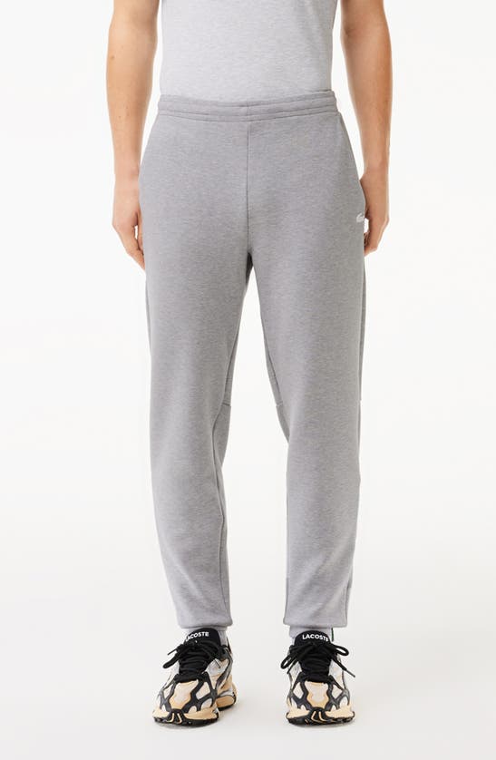Lacoste Men's Solid Active Double Face Slim Fit Joggers In Cca Argent Chine