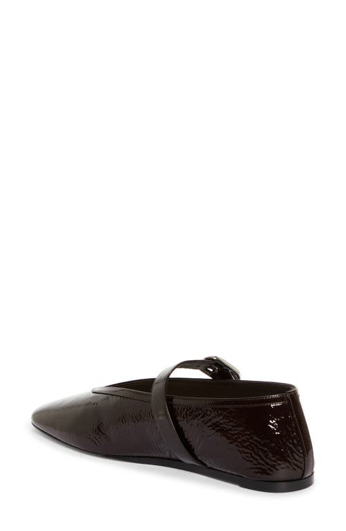 Shop Le Monde Beryl Stella Patent Leather Mary Jane Flat In Chocolate Patent