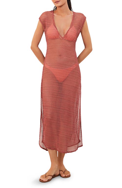 ViX Swimwear Kimmy Solid Cover-Up Dress Peach at Nordstrom,