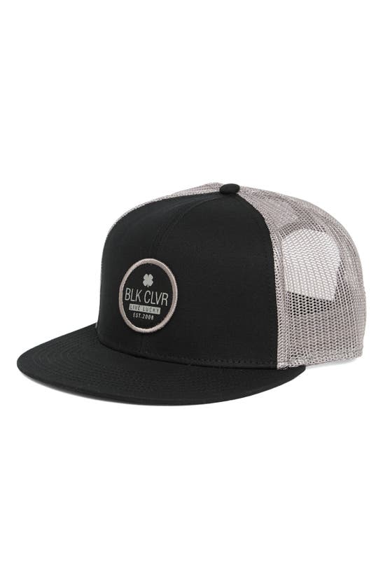 Black Clover Cash Snapback Trucker Hat In Black
