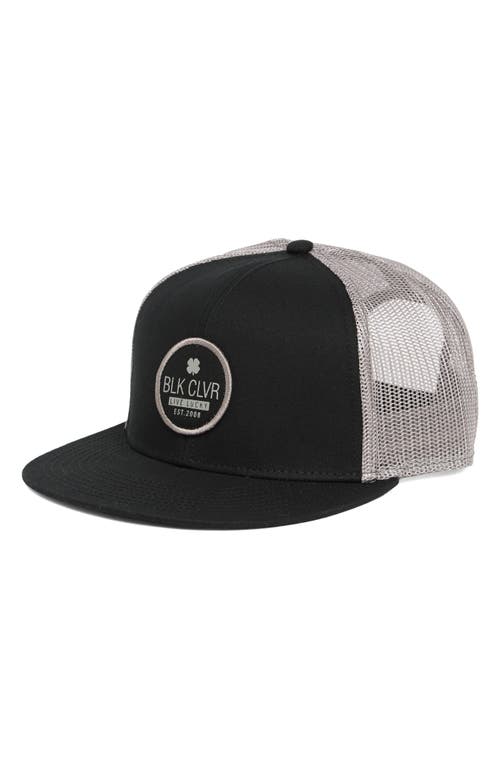 Shop Black Clover Cash Snapback Trucker Hat In Grey/black