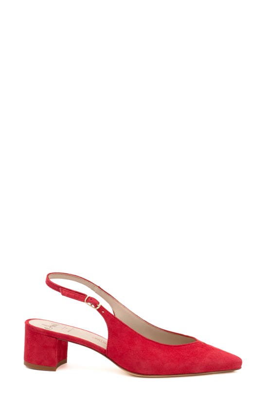 Amalfi By Rangoni Panerea Slingback Pointed Toe Pump In Azalea - Platinum Buckle