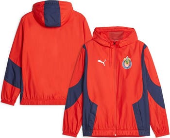 PUMA Men's Puma Red Chivas 2023/24 Pre-Match Anthem Full-Zip Hoodie