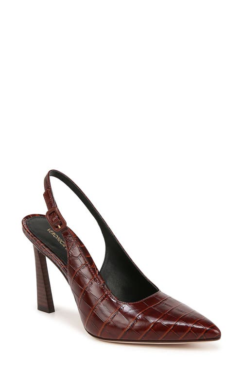 Shop Veronica Beard Callie Pointed Toe Slingback Pump In Sepia