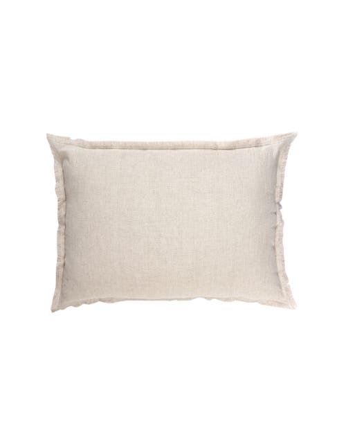 Shop Anaya Fringe So Soft Linen Pillows With Down Alternative Insert In Beige