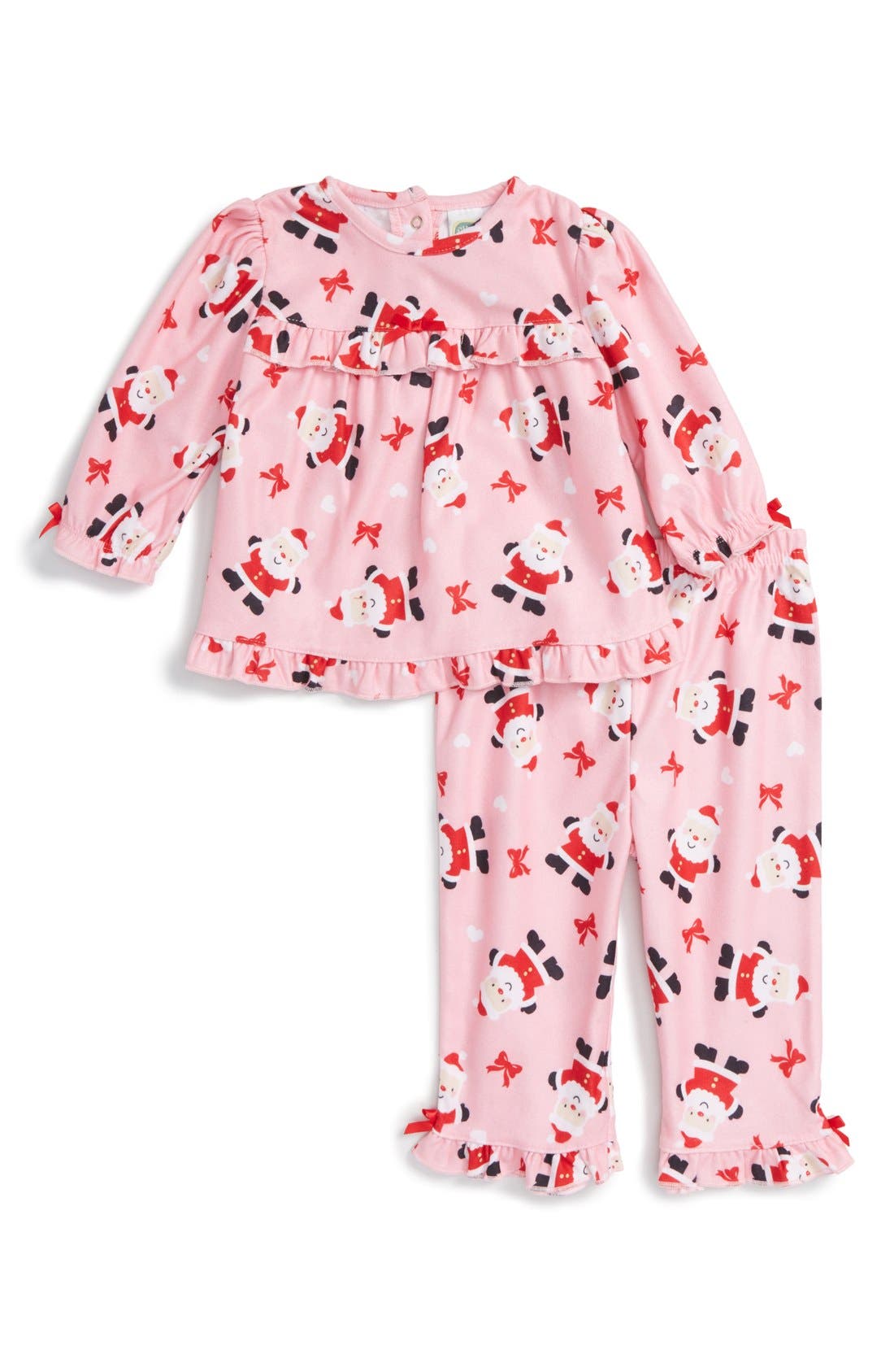 Little Me Santa Print TwoPiece Pajamas (Baby Girls) Nordstrom