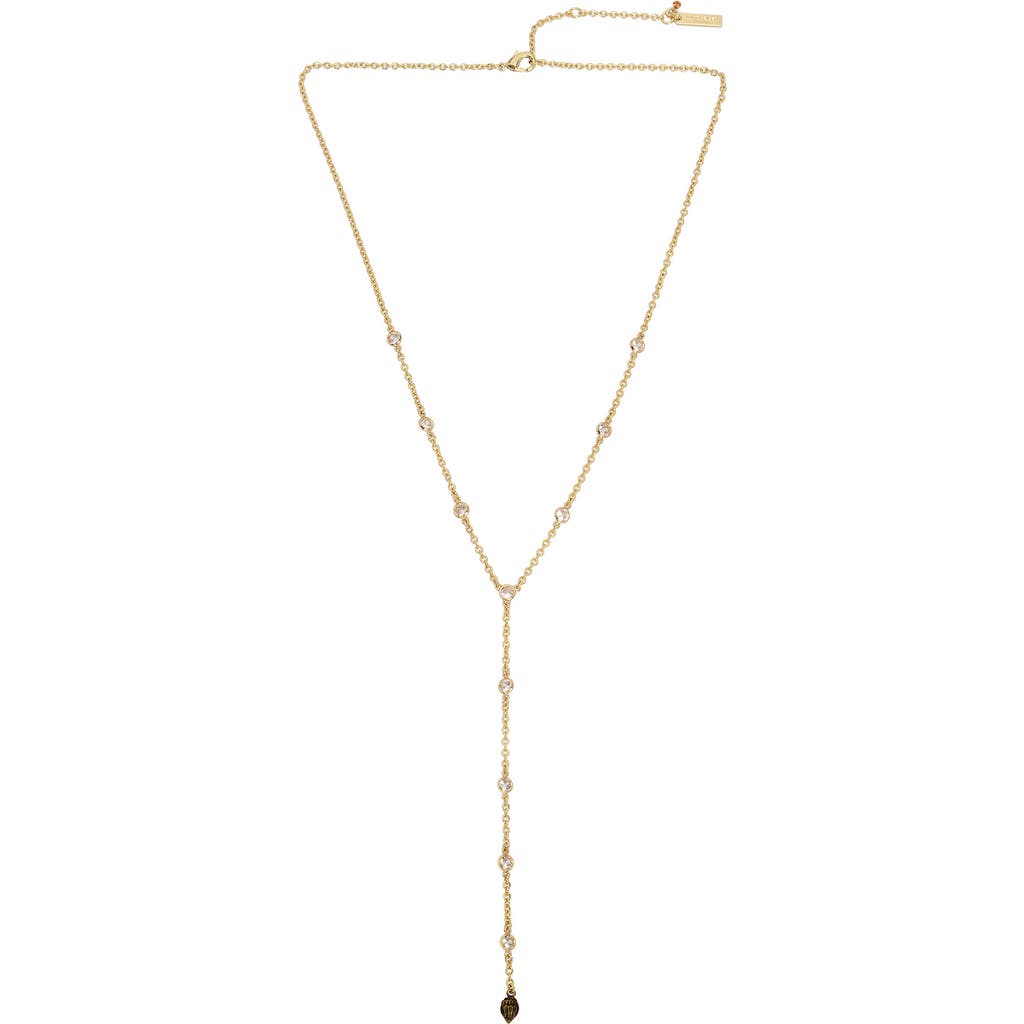 Kurt Geiger London Micro Eagle Pendant Y-necklace In Gold