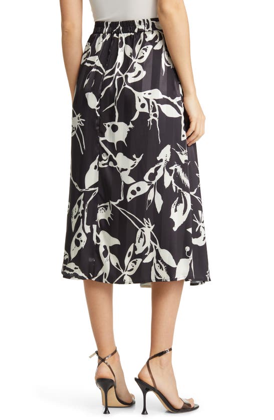 Nikki Lund Ryan Floral Midi Skirt In Black