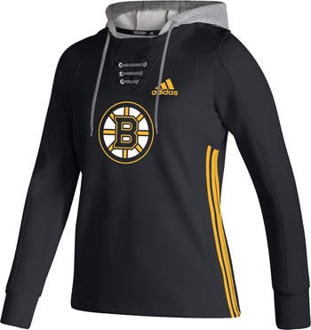 Adidas Men's Black Boston Bruins Logo AEROREADY Pullover Sweater - Black