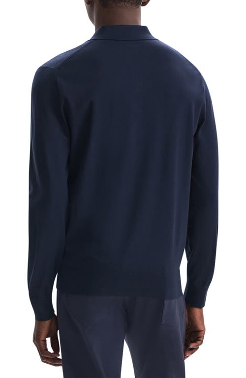 Shop Theory Goris Long Sleeve Polo In Baltic