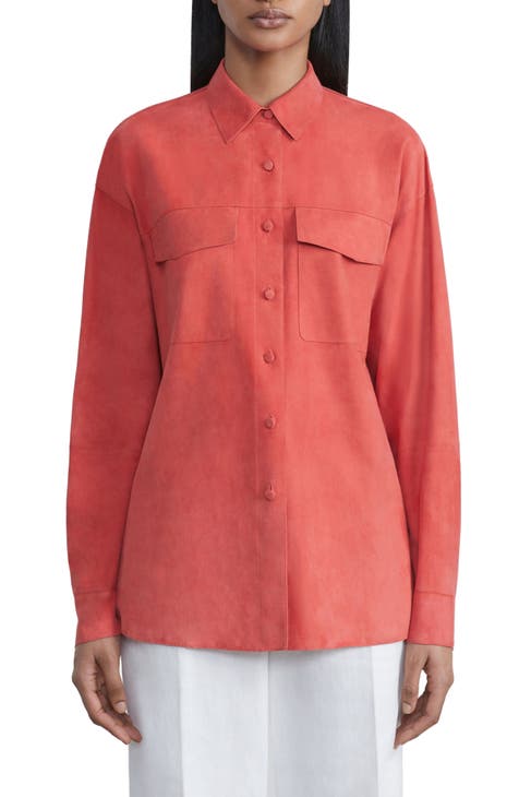Orange Double Face Shirt Jacket - Women - Ready-to-Wear
