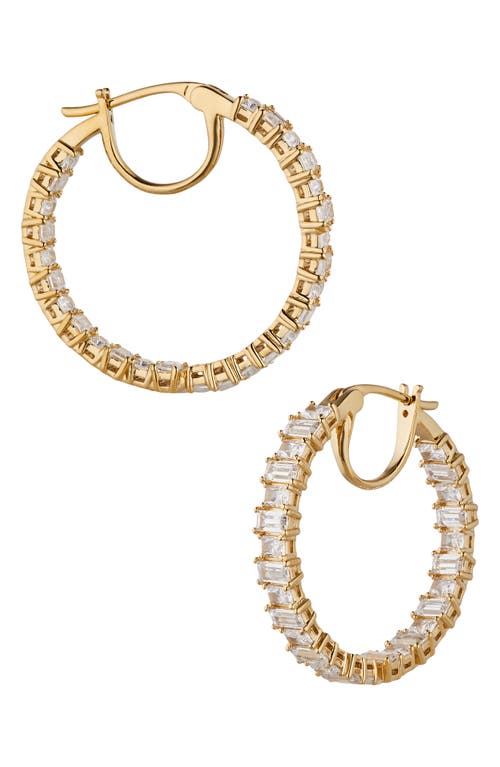 Nadri Chateau Cubic Zirconia Hoop Earrings in Gold at Nordstrom