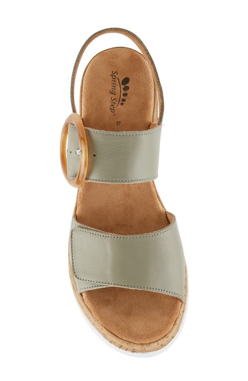 Spring Step Abarah Slingback Platform Sandal In Sage Green