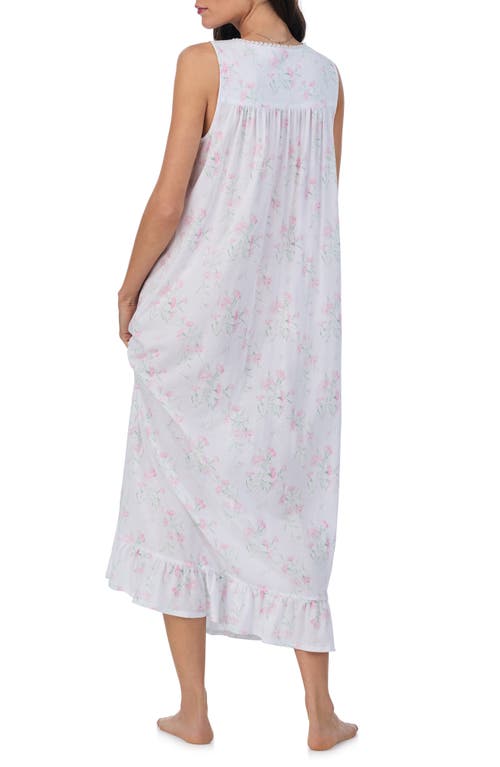 Eileen West Sleeveless Ballet Nightgown In Pink Floral