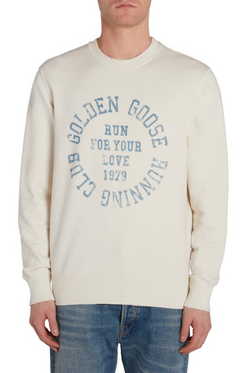 GOLDEN GOOSE GOLDEN GOOSE JOURNEY RUNNING CLUB DISTRESSED GRAPHIC SWEATSHIRT 